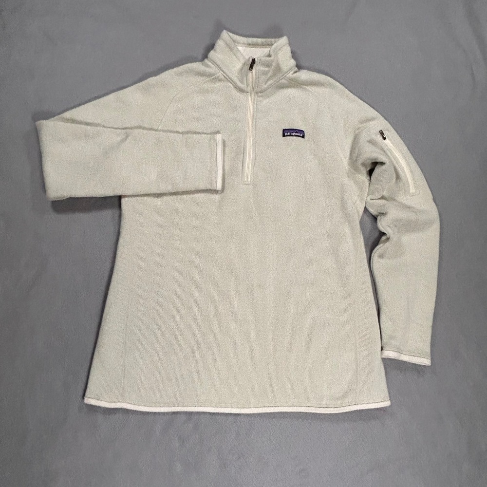 Patagonia Better Sweater 1/4 Zip Fleece Pullover Oatmeal Heather Womens XL